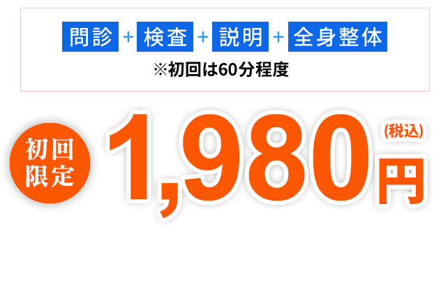 1日限定3名様初回1980円